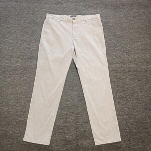 Dockers Mens Slim Tapered Chino Pants Beige Pinstripe Size 36x32